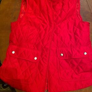 Croft & Barrow women’s Red Quilted Vest